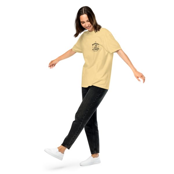 MIC ON "Burgers & Fries" Keep it Classic Unisex Heavyweight T-Shirt - Image 17