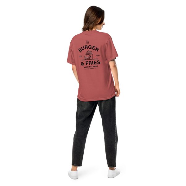 MIC ON "Burgers & Fries" Keep it Classic Unisex Heavyweight T-Shirt - Image 12