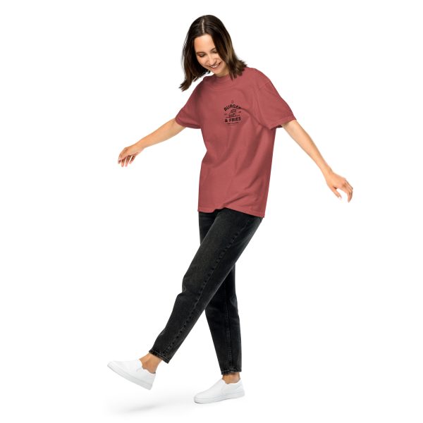 MIC ON "Burgers & Fries" Keep it Classic Unisex Heavyweight T-Shirt - Image 11