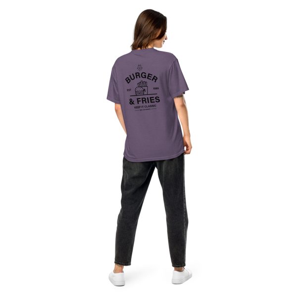 MIC ON "Burgers & Fries" Keep it Classic Unisex Heavyweight T-Shirt - Image 8