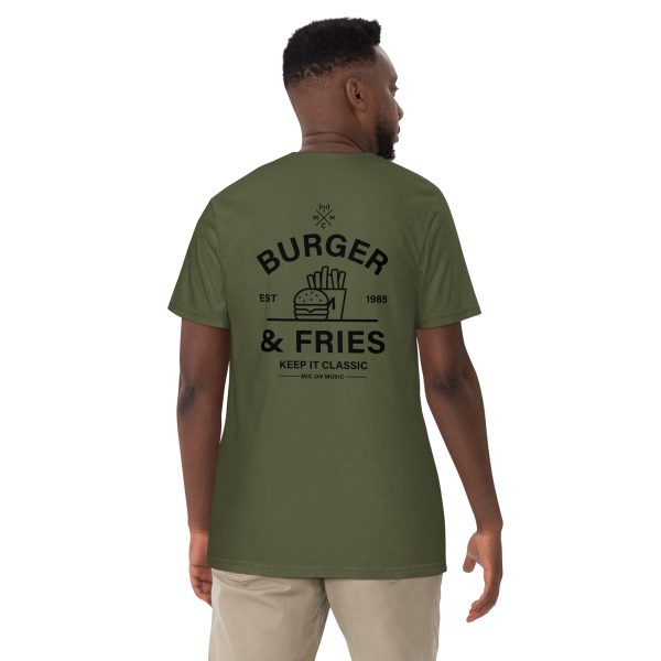 MIC ON "Burgers & Fries" Keep it Classic Unisex Heavyweight T-Shirt - Image 3